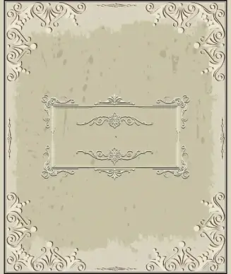 vintage background classical curves frame decoration