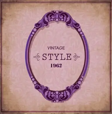 vintage banner design with classical border