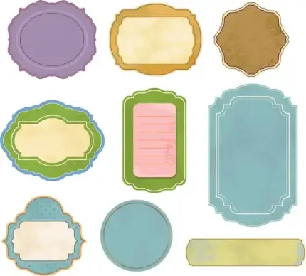 vintage colorful frames vector illustration