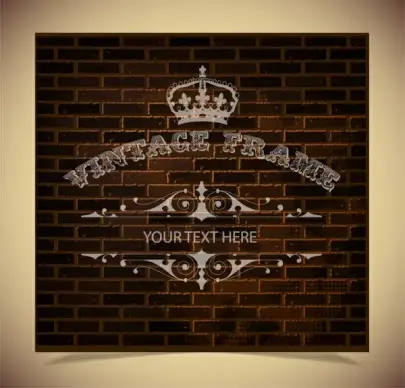 vintage decor on old brick wall