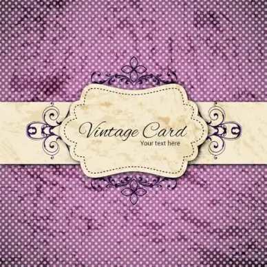 vintage frame card design