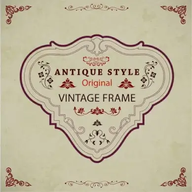 vintage frame design with antique style