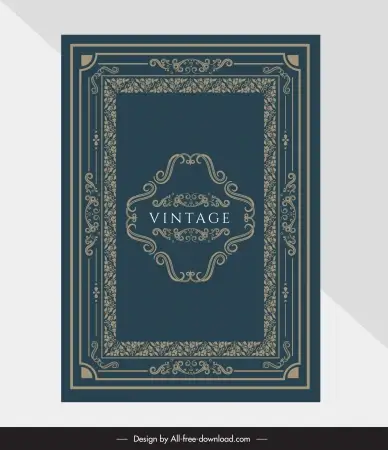 vintage frame template symmetric design