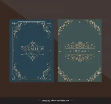 vintage frame templates elegant symmetric design