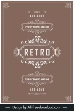 vintage frames template elegant symmetry