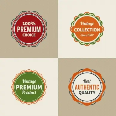 vintage round badge design