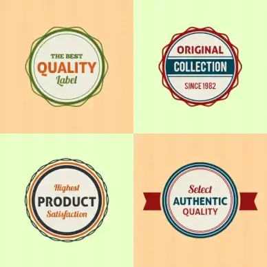 vintage round badge design