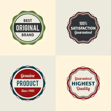 vintage round badge design