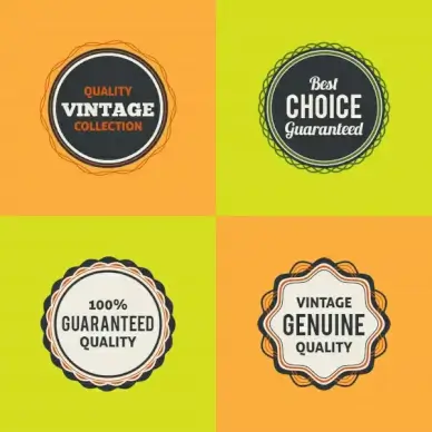 vintage round badge design