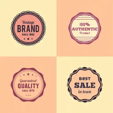vintage round badge design