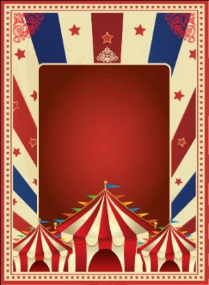vintage style circus poster design vector