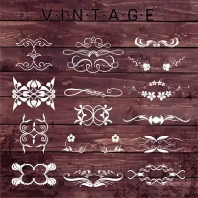 vintage swirl design elements