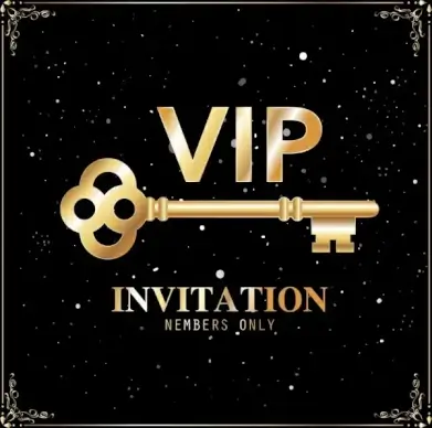 vip card template golden key elegant black decor