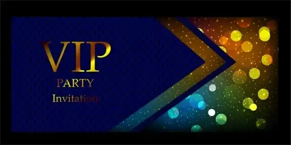 vip invitation card background blue sparkling shiny bokeh