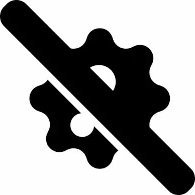 virus slash sign icon flat contrast black white outline