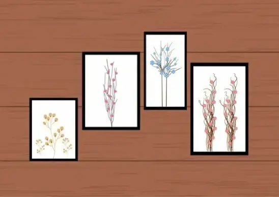 wall decor with painting arrangement