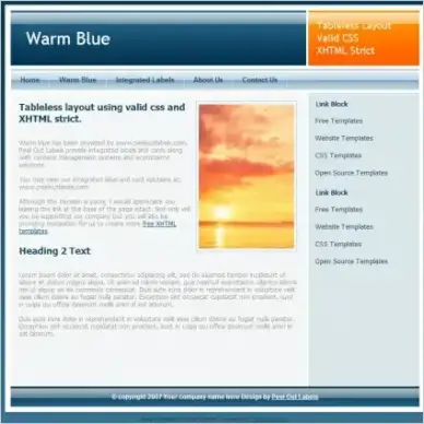 Warm Blue Template