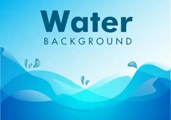 water background blue wave ornament
