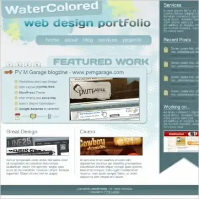 Water Colored Portfolio Template