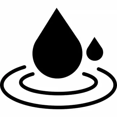 water droplet sign icon silhouette circle rounded design
