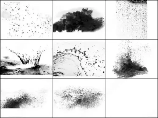 water droplets brush