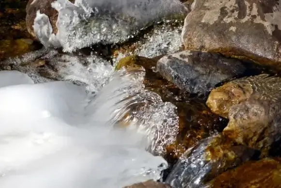 water over ice