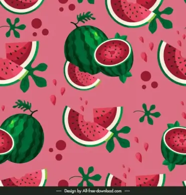 watermelon pattern template colored retro design