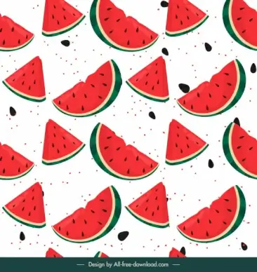 watermelon pattern template slices sketch classic handdrawn