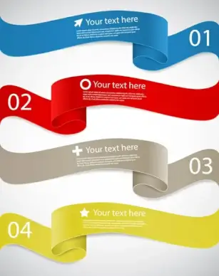 wave ribbon infographic