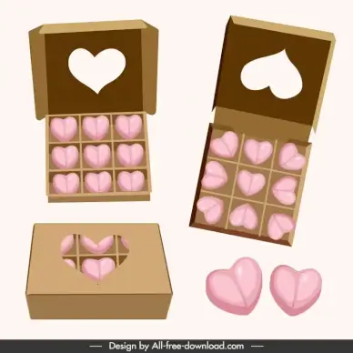 wax melt box design elements 3d classic 