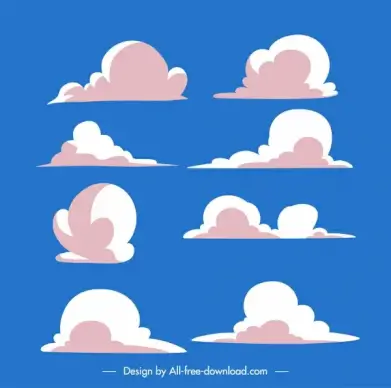 weather forest icons clouds shapes sketch