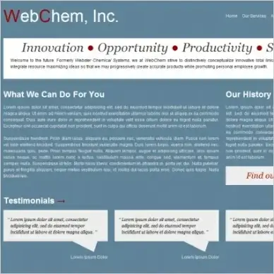 Web Chem Inc. Template