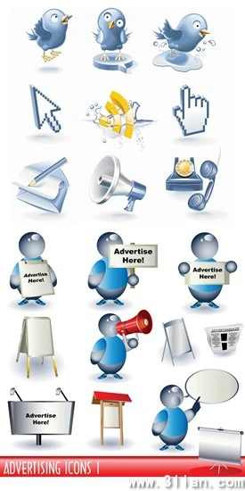 web icons colored modern 3d design