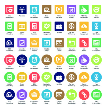 web seo icons vector