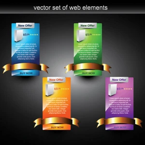 webpage design decorative element set 2