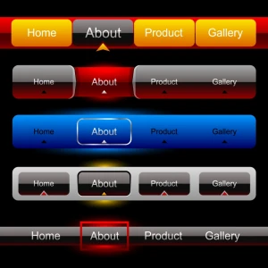 webpage button templates shiny modern rectangular design