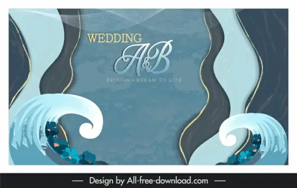 wedding backdrop template dynamic waves