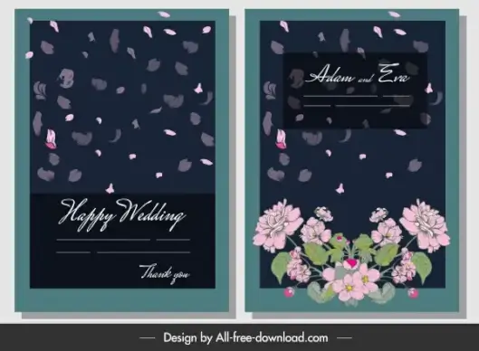 wedding banner template floral floating petals decor