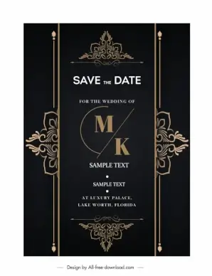 wedding card  invitation card template dark luxury elegance 