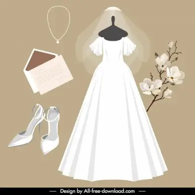   wedding fashion design elements elegant objects