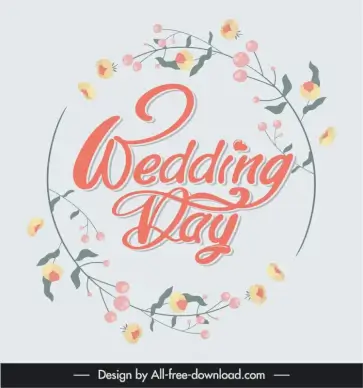 wedding quotes for any speech design elements flowers calligraphic texts circle layout 
