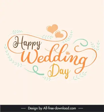 wedding quotes for any speech design elements hearts texts leaf curves decor 