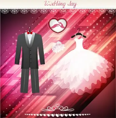 wedding suite and dress