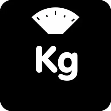 weight sign icon flat contrast black white sketch
