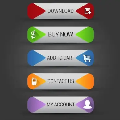 wesite buttons vector illustration design with horizontal bars