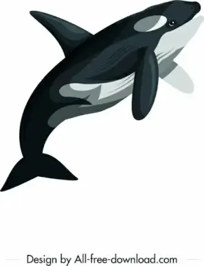 whale painting colored cartoon sketch