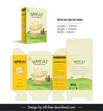 wheat porridge packaging design elements elegant dynamic classic