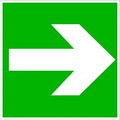 White Arrow In A Green Rectangle clip art