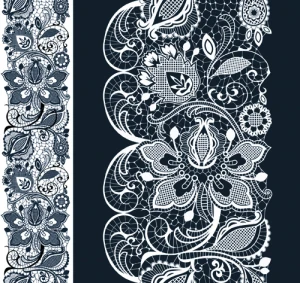 white lace elements vector