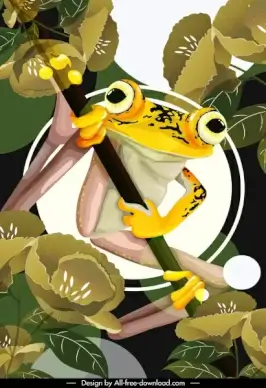 wild frog painting colorful classical sketch